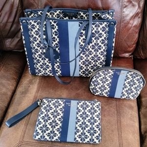 Kate Spade set: shoulder bag, clutch and makeup case.